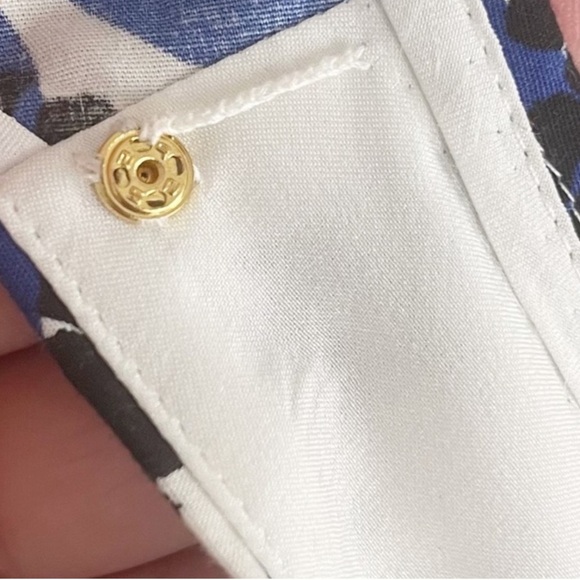 KATE SPADE Stamped Dots Fit & Flare Empire Waist Sleeveless Midi Dress Sz. 2 - Picture 8 of 9